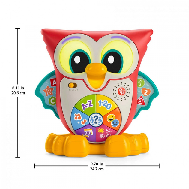 Інтерактивна іграшка Fisher-Price Linkimals Совеня "Мудрець" (HJN63) (C42) (194735091539) - зображення 5