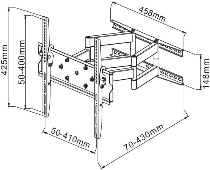 Uchwyt ścienny TECHly 23" - 55" ICA-PLB 147M (8057685301429) - obraz 4
