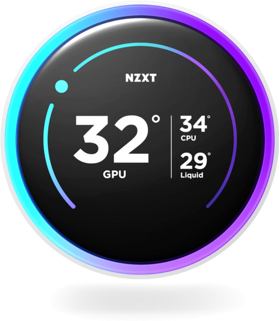 Chłodzenie cieczą NZXT Kraken Elite RGB 360 mm AIO liquid cooler w/Display, RGB, Fans White (RL-KR36E-W2) - obraz 3