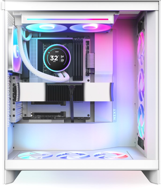 Chłodzenie cieczą NZXT Kraken Elite RGB 280 mm AIO liquid cooler w/Display, RGB, Fans White (RL-KR28E-W2) - obraz 6