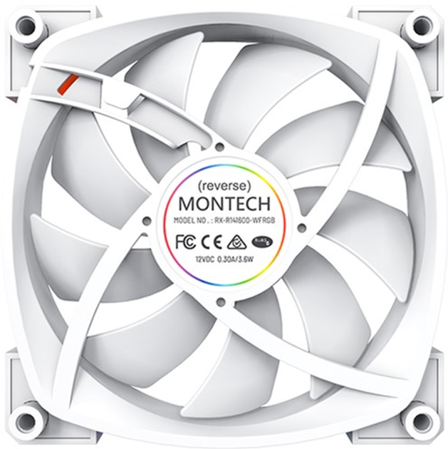 Wentylator Montech RX140 PWM White - obraz 5