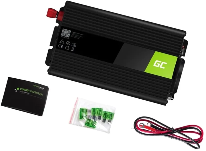 Falownik Greencell 24V to 230V 1000W/2000W Black (5903317228394) - obraz 4