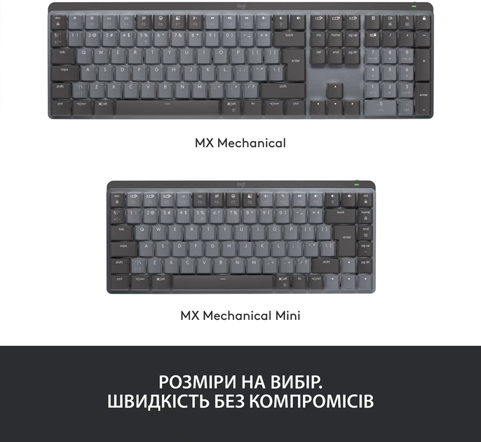 Клавіатура бездротова Logitech MX Mechanical Wireless Illuminated Performance Graphite (920-010759) - зображення 11