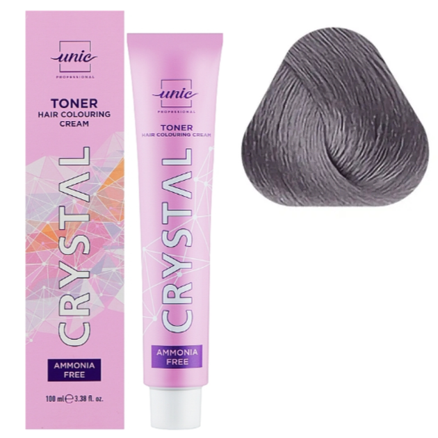 T8/16 Крем-краска Тонер безаммиачный для волос Сталь Unic Crystal Toner Otel 100 мл - Фото 1 T8/16 Крем-краска Тонер безаммиачный для волос Сталь Unic Crystal Toner Otel 100 мл - изображение 1