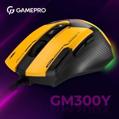 Мышка GamePro GM300Y USB Yellow/Black (GM300Y) - Фото 12 Мышка GamePro GM300Y USB Yellow/Black (GM300Y) - изображение 12