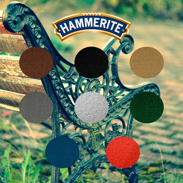 Эмаль молотковая глянцевая по металлу Hammerite Metal Paint Hammered Темно-синий 0,75 л - изображение 2