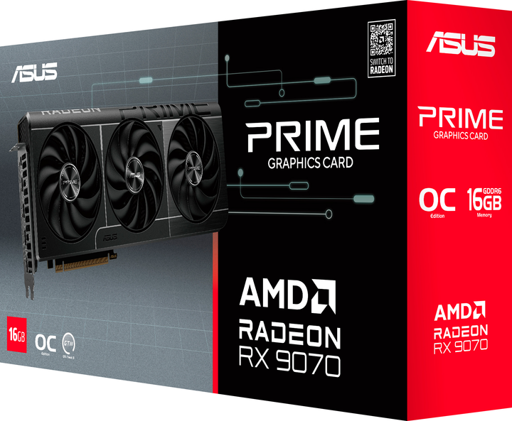 Відеокарта ASUS PCI-Ex Radeon RX 9070 PRIME OC Edition 16GB GDDR6 (256bit) (20000) (HDMI, 3 x DisplayPort) (PRIME-RX9070-O16G) - зображення 9