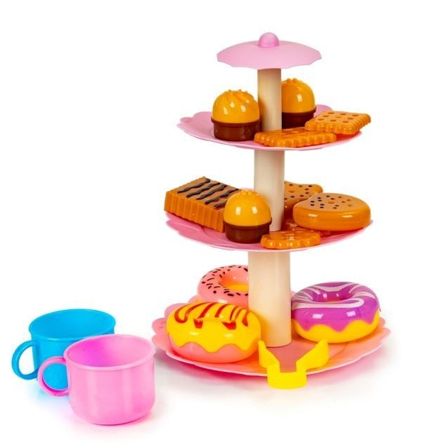Zestaw do zabawy EcoToys Tort do krojenia na urodziny 96 elementów HC441048 (5903769973798) - obraz 3