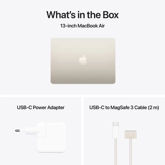 Laptop Apple MacBook Air 13.6" M4 16/256GB 2025 (MW0Y3ZE/A) Starlight - obraz 11
