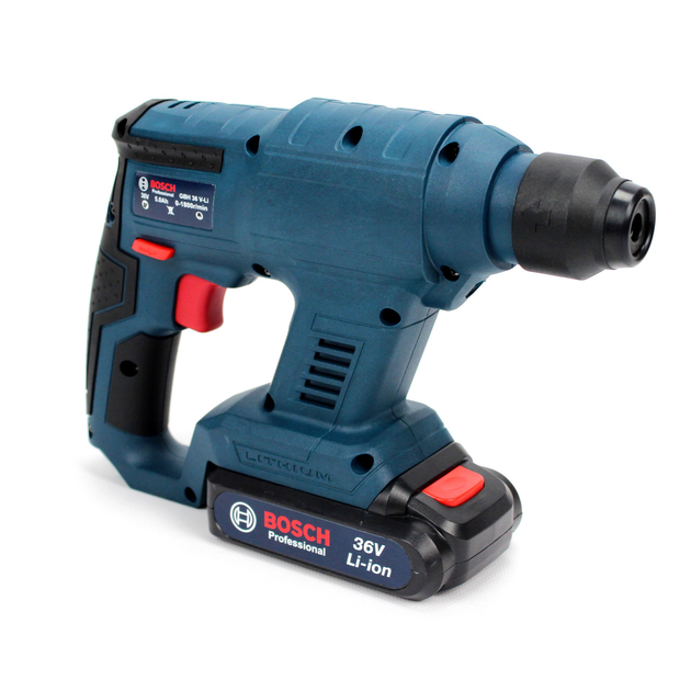 Акумуляторний перфоратор BOSCH GBH 36V-Li Compact 36V, 5AH, 1,8 Дж, 2 Li-Ion АКБ, зарядний пристрій (П01-002) - зображення 4