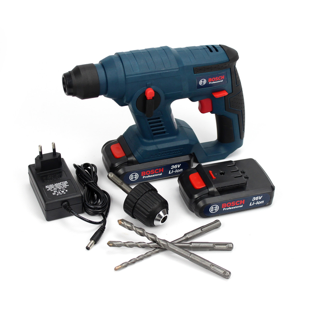 Акумуляторний перфоратор BOSCH GBH 36V-Li Compact 36V, 5AH, 1,8 Дж, 2 Li-Ion АКБ, зарядний пристрій (П01-002) - зображення 7