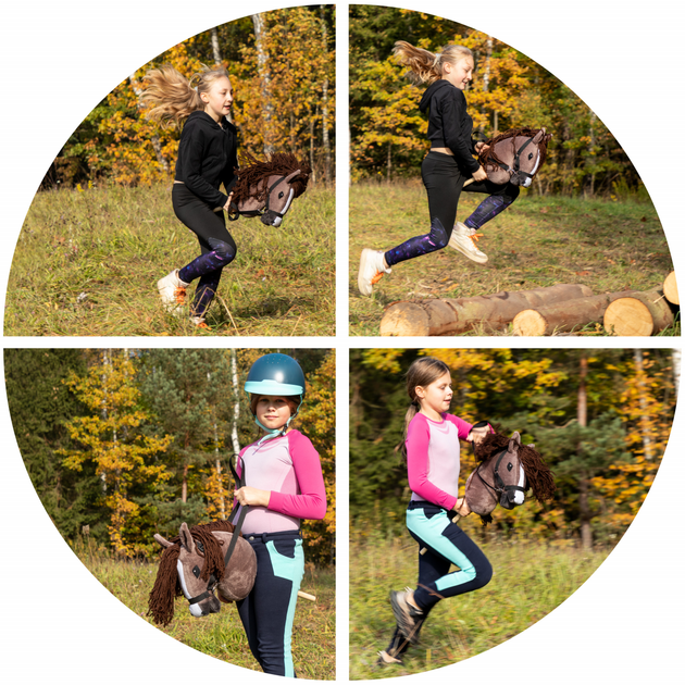 Duży koń na kiju Hobby Horse Skippi z kantarem i wodzami Kasztanowaty (5906361450070) - obraz 10
