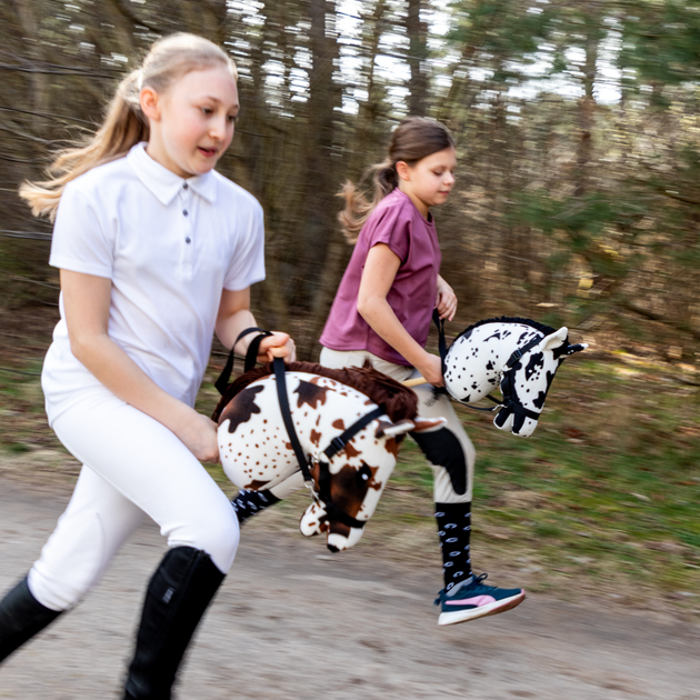 Duży koń na kiju Hobby Horse Skippi z kantarem i wodzami Gniado - srokaty (5906361450100) - obraz 10