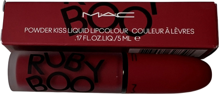 Szminka do ust w płynie M.A.C Powder Kiss Matte Ruby Boo Red 5 ml (773602628308) - obraz 3