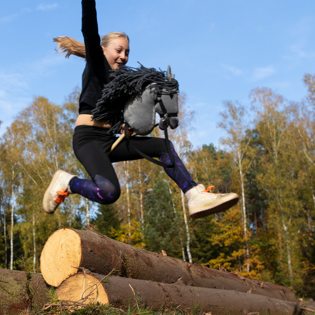 Великий кінь на палиці Hobby Horse Skippi з недоуздком і віжками Сірий (5906660867043) - зображення 18
