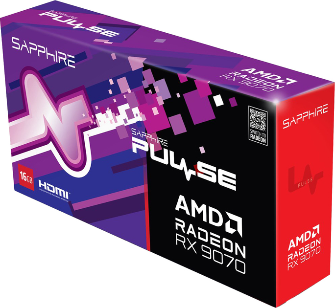 Karta graficzna Sapphire PCI-Ex Radeon RX 9070 PULSE Gaming 16GB GDDR6 (256bit) (2520/20000) (2 x HDMI, 2 x DisplayPort) (11349-03-20G) - obraz 6