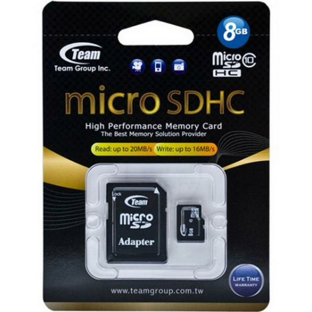 Карта пам'яті microSDHC Team 8Gb class 10 (adapter SD) (TUSDH8GCL1003) - изображение 4