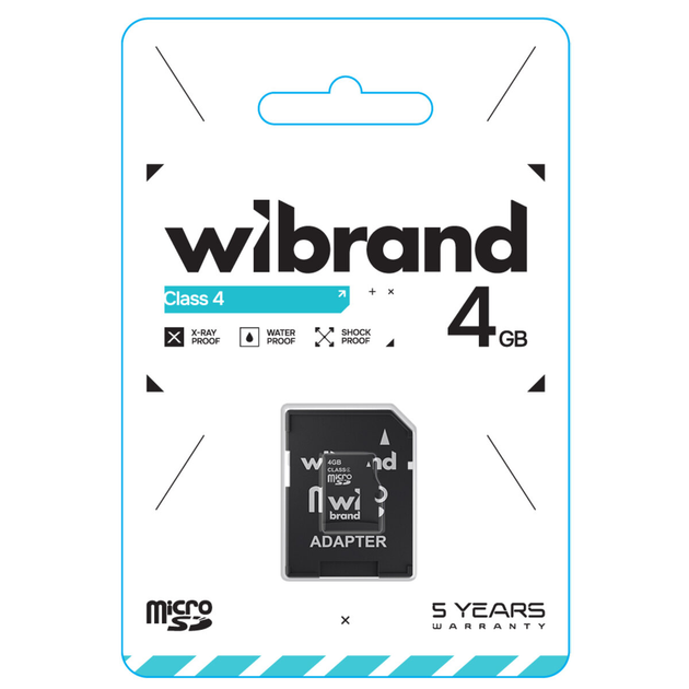 Карта пам'яті microSDHC Wibrand 4Gb class 4 (adapter SD) (WICDC4/4GB-A) - изображение 2
