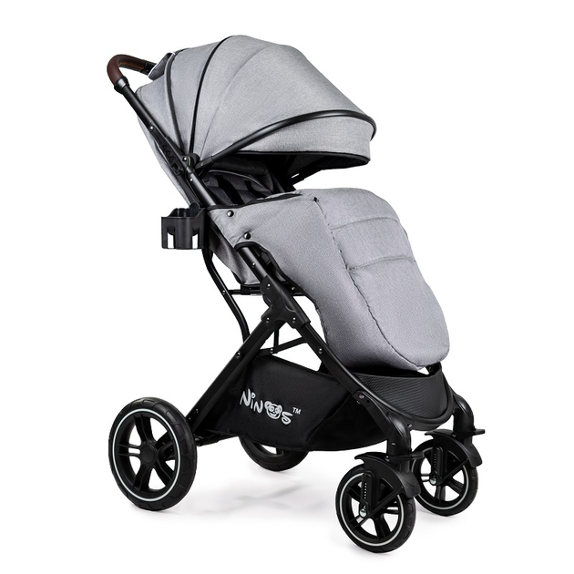 Прогулянкова коляска Ninos Nava, Light Grey, світло-сірий - изображение 4