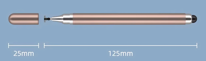 Стилус ручка 2в1 для всех сенсорных экранов Rose Gold - Фото 3 Стилус ручка 2в1 для всех сенсорных экранов Rose Gold - изображение 3