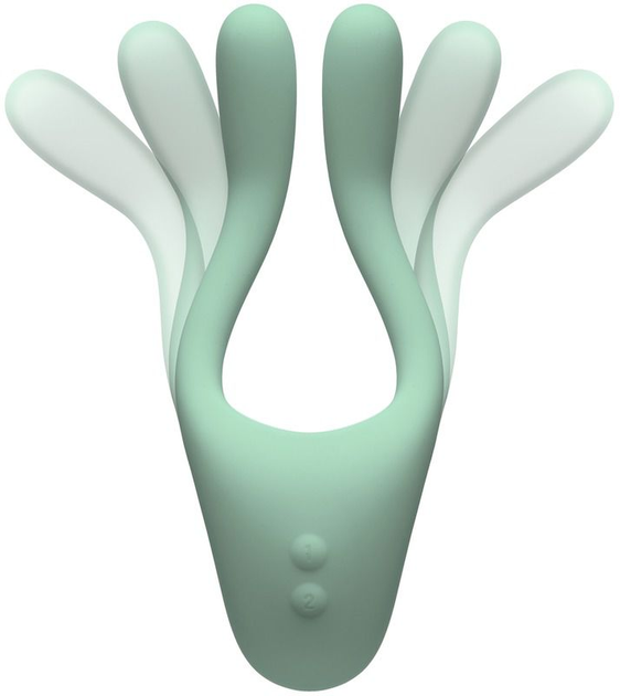 Мультифункціональний вібратор Doc Johnson Tryst v2 Bendable Multi Erogenous Zone Massager with Remote колір салатовий (22351011000000000) - зображення 1