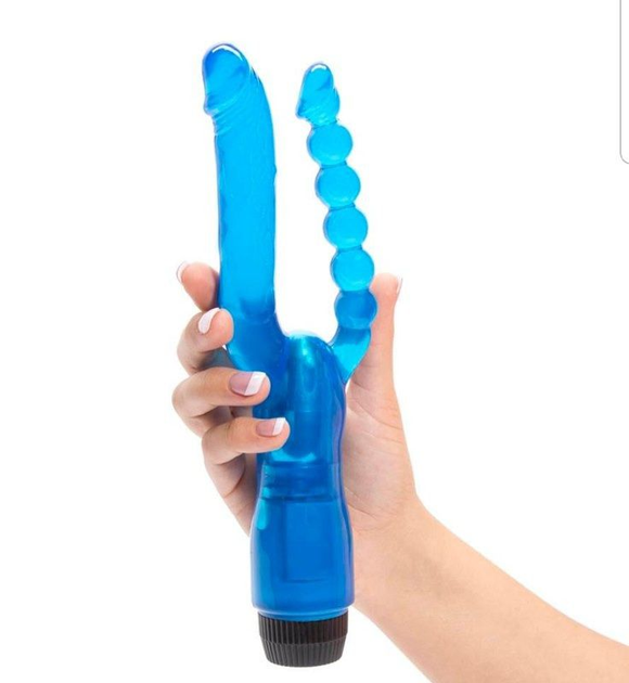 Двойной вибратор Seven Creation Xcel Double Penetrating Vibrator цвет голубой (10296008000000000) - изображение 2