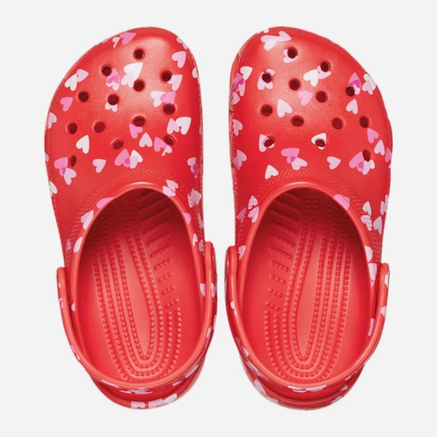 Chodaki dziecięce dla dziewczynki Crocs Classic Vday Clog Kids 209754-6ZR 33-34 (J24) Czerwone (198445107894) - obraz 4