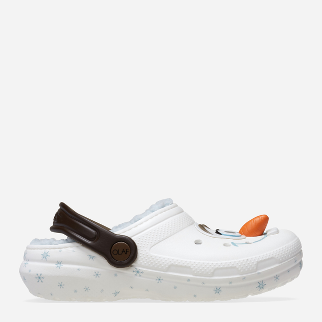 Chodaki dziecięce dla dziewczynki ocieplane Crocs Classic Frozen Olaf Clog T 210236-90H 27-28 Białe (196265808168) - obraz 1