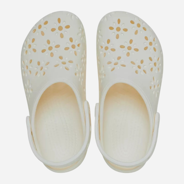 Дитячі крокси для дівчинки Crocs Classic Floral Cut Out Clog Kids 210943-0WV 29-30 (C12) Білі (198445118340) - зображення 5