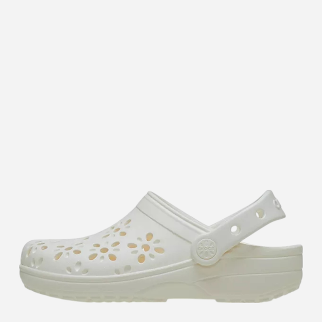Chodaki dziecięce dla dziewczynki Crocs Classic Floral Cut Out Clog Kids 210943-0WV 32-33 (J13) Białe (198445118364) - obraz 3