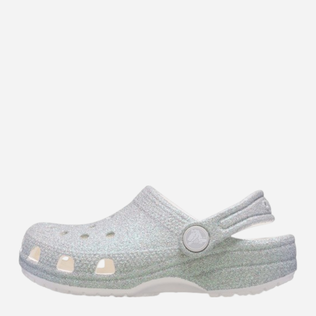 Chodaki dziecięce dla dziewczynki Crocs Classic Iridescent Glitter Clog Kids T 210985-100 27-28 (C10) Srebrne (198445120411) - obraz 3