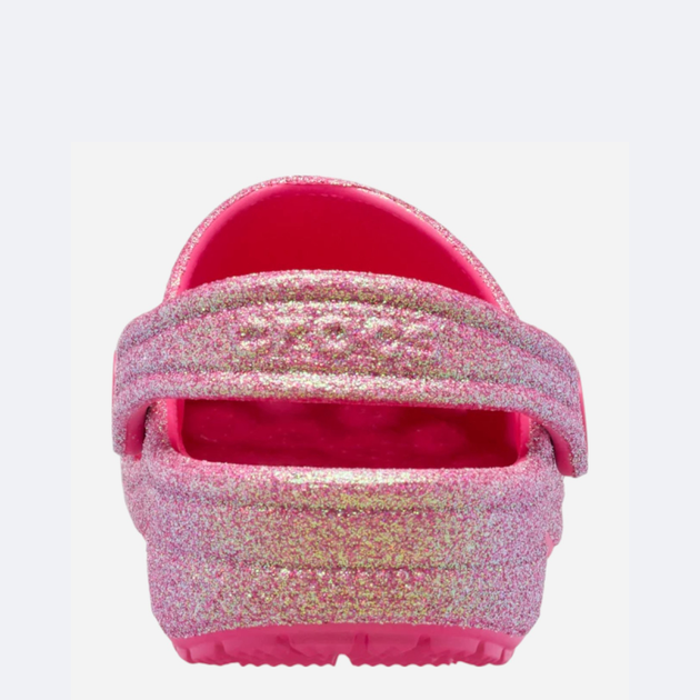 Дитячі крокси-сабо для дівчинки Crocs Classic Iridescent Glitter Clog Kids T 210985-6ZQ 23-24 (C7) Рожеві (198445120596) - зображення 5