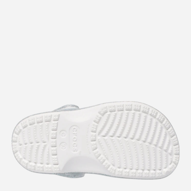 Chodaki dziecięce dla dziewczynki Crocs Classic Iridescent Glitter Clog Kids 210986-100 32-33 (J13) Srebrne (198445120657) - obraz 6