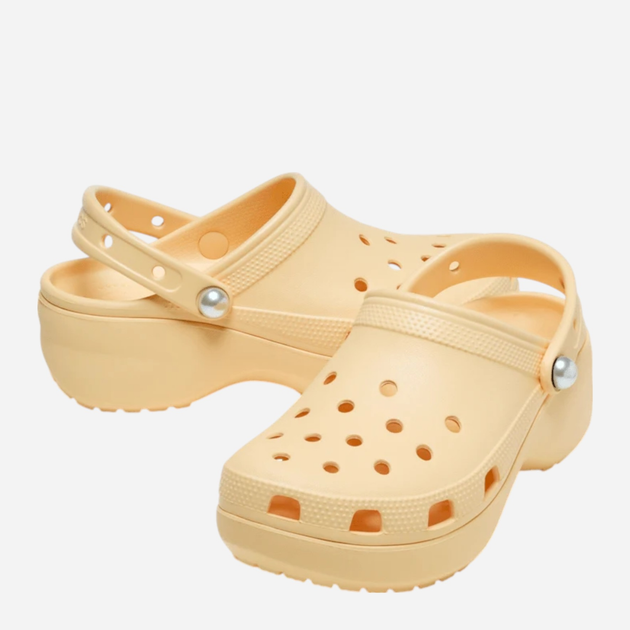 Жіночі крокси Crocs Classic Platform Pearl Clog 211231-78Z 39-40 (W9) Жовті (198445137426) - зображення 3