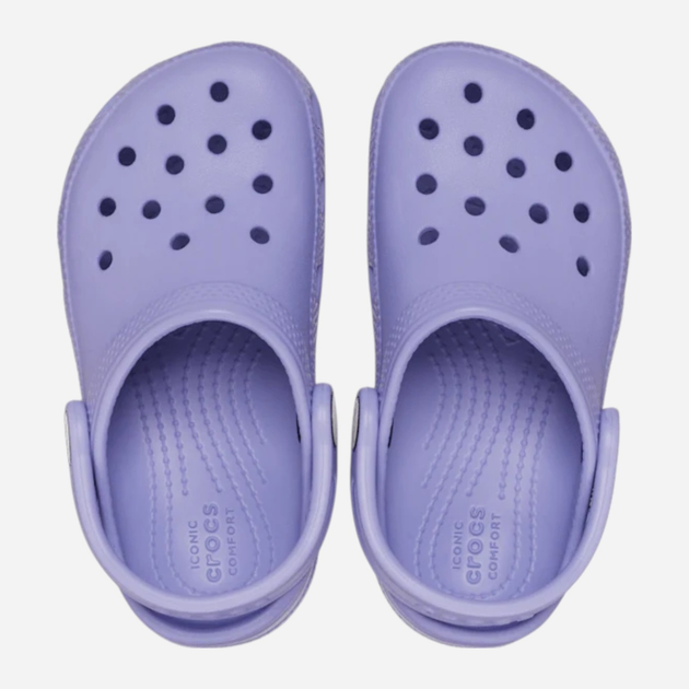Дитячі крокси-сабо для дівчинки Crocs Classic Kids Clog T 206990-5BN 22-23 (C6) Фіолетові (198445102769) - зображення 4