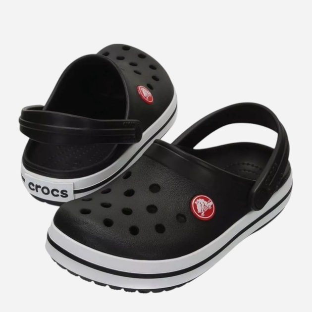 Дитячі крокси-сабо для хлопчика Crocs Crocband Kids Clog 207006-001 30-31 Чорні (191448739055) - зображення 3