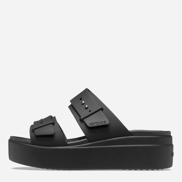 Жіночі шльопанці для пляжу Crocs Brooklyn Low Wedge Sandal W 207431-001 39-40 (W9) Чорні (191448919334) - зображення 3