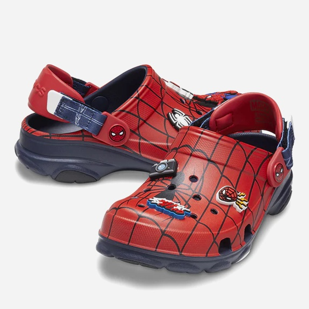 Chodaki chłopięce Crocs Team Spiderman All Terain Kids Clog 208786-410 29-30 (C12) Czerwony/Granatowy (196265386949) - obraz 6