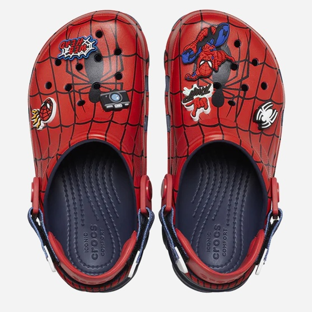 Chodaki chłopięce Crocs Team Spiderman All Terain Kids Clog 208786-410 30-31 (C13) Czerwony/Granatowy (196265386956) - obraz 7