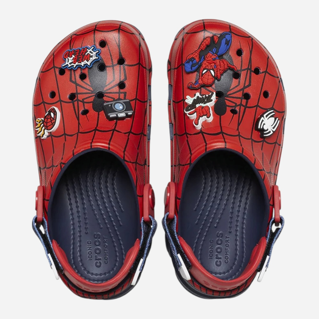 Chodaki chłopięce Crocs Spider-Man All Terrain Clog T 209258-410 27-28 (C10) Czerwony/Granatowy (196265388851) - obraz 5