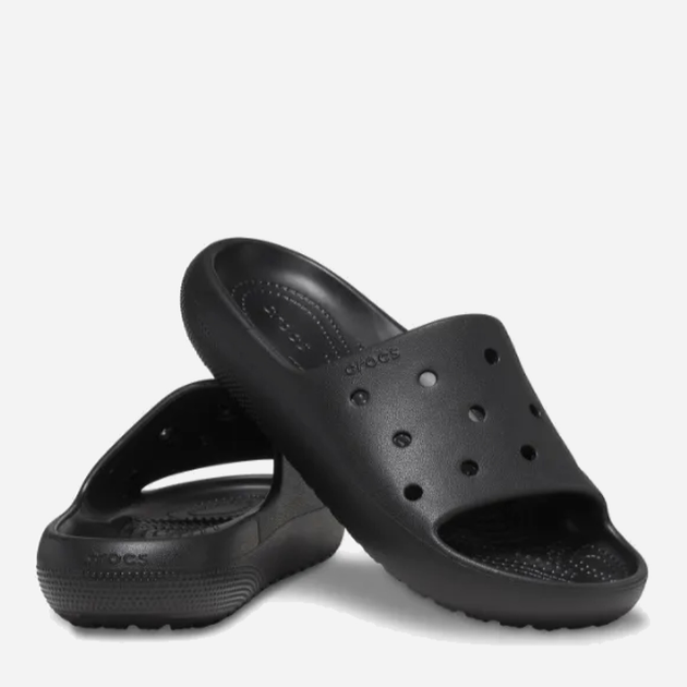 Чоловічі шльопанці для пляжу Crocs Classic Slide V 209401-001 46-47 (M12) Чорні (196265542802) - зображення 4