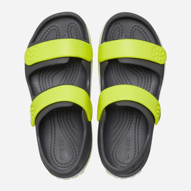 Підліткові сандалії для хлопчика Crocs Crocband Cruiser Sandal Kids 209423-1NJ 36-37 (J46) Сірий/Салатовий (196265658107) - зображення 4
