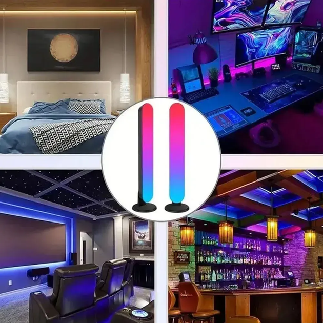 Настільна лампа RGB, 2 шт, від USB+пульт/RGB світильник AMBIENT LIGHT (L) - зображення 2