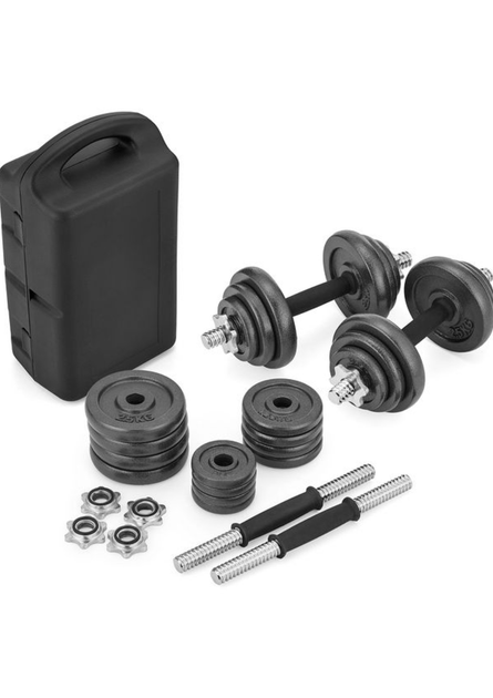 Набор гантелей Gymtek чугунных 2х10 кг (20 кг) в кейсе. Разборные, для дома, спортзала, силовых тренировок - изображение 2