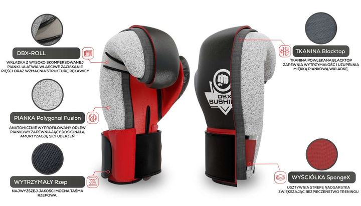 Rękawice bokserskie Bushido ARB-407 rozmiar 6 oz Black (5902539014822) - obraz 9