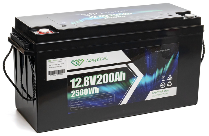 Батарея Longttech LAR12200-LT150-P LiFePo4 12.8В 200Аг - изображение 1
