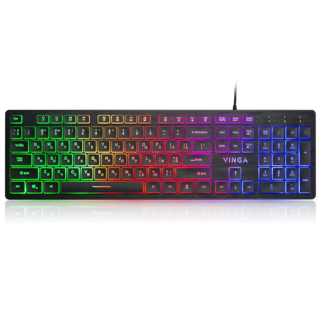 Клавіатура Vinga KB410 USB Black (KB410 Black) - изображение 1