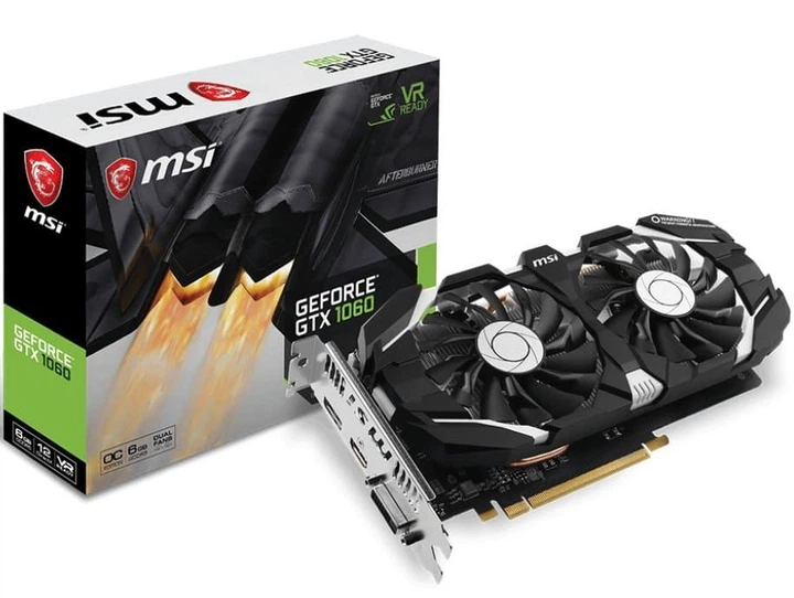Видеокарта MSI GTX 1060 6Gb OCV1 (GTX 1060 6GT OCV1) (GDDR5, 192