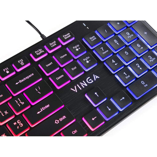 Клавіатура Vinga KB410 USB Black (KB410 Black) - изображение 6