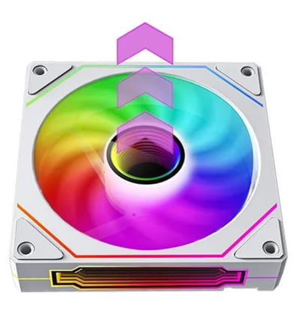 Вентилятор UPSIREN UF-1R PRISM 4 PRO WHITE REVERSED (UF-1R PRISM 4 PRO WHITE) - изображение 1